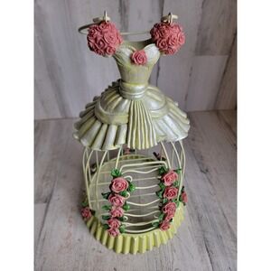 Unique metal wire dress stand cage Victorian style figure flower home decor
